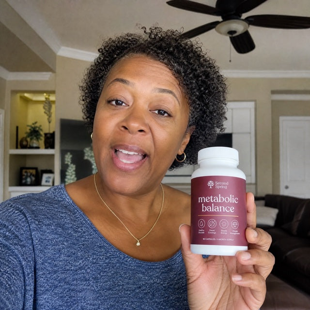 Woman holding Second Spring Metabolic Balance