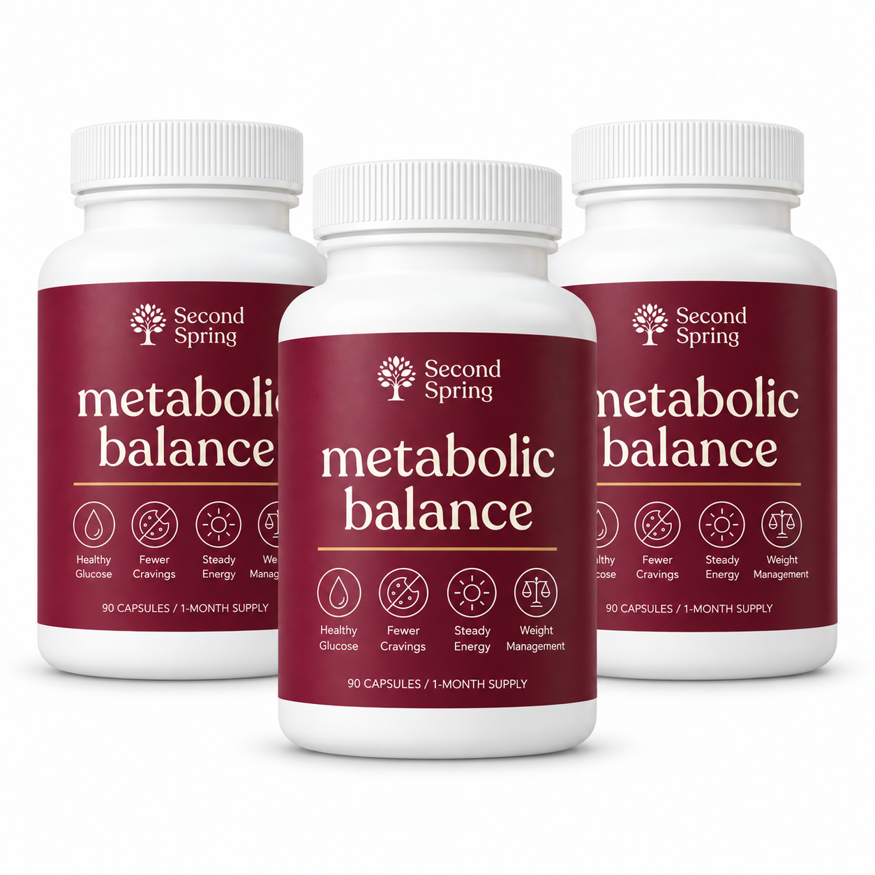 3 bottles of Second Spring Metabolic Balance