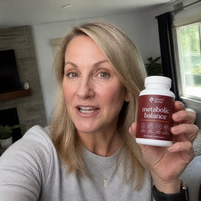 Woman holding Second Spring Metabolic Balance