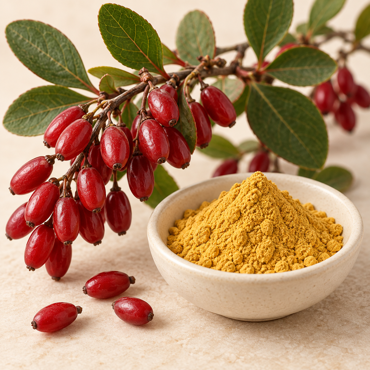Barberries and golden botanical extract powder